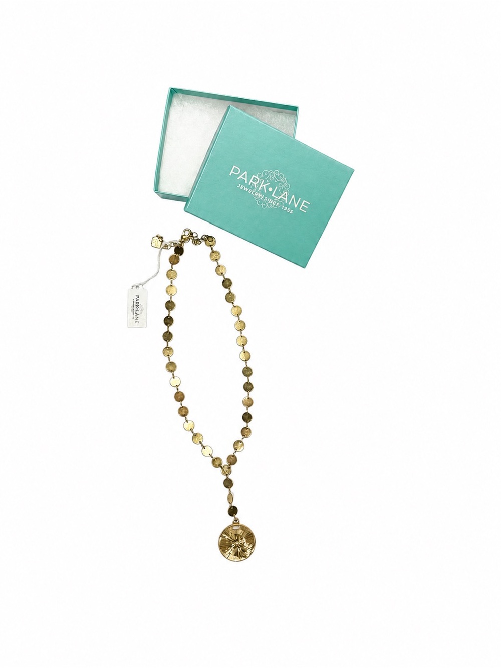 Park Lane Gold Disc Medallion Station Necklace